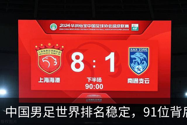中国男足世界排名稳定，91位背后的挑战与希望